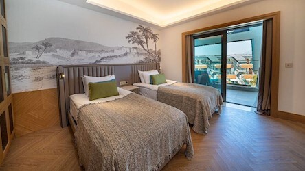 Family Room Pool Access Via Stairs